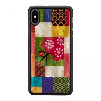 Custodia protettiva per smartphone iKins per iPhone XS Max – motivo fiori di ciliegio, nero