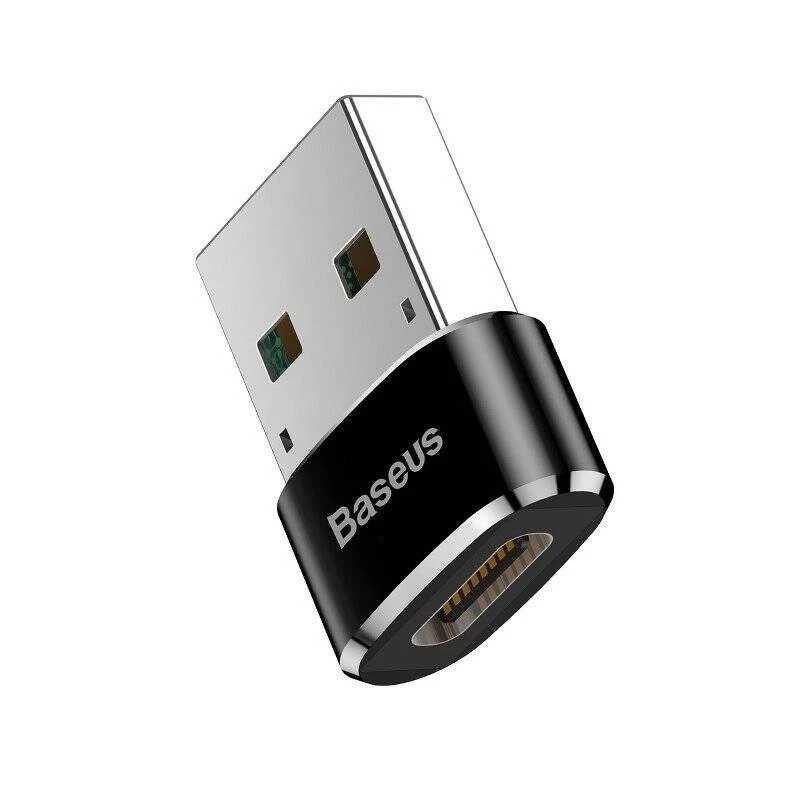 Adattatore convertitore Baseus da connettore maschio USB a connettore femmina Type-C nero
