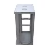 Armadio a parete Extralink case rack 18U 600x600 grigio serratura a chiave