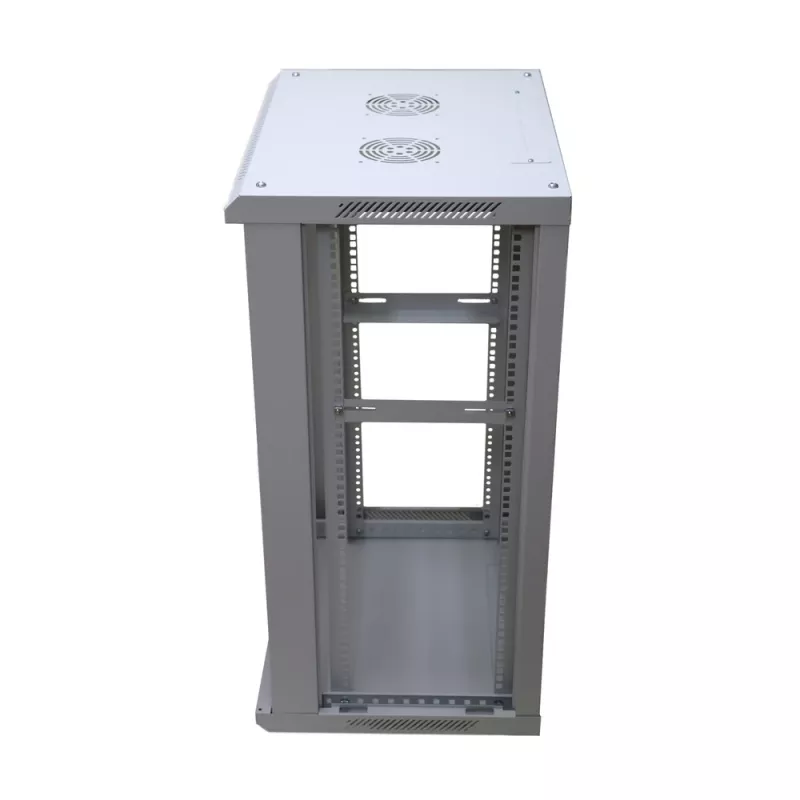 Armadio a parete Extralink case rack 18U 600x600 grigio serratura a chiave