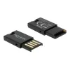 Lettore di schede DeLOCK USB 2.0 nero Micro SD MicroSDHC MicroSDXC 480 Mbit/s