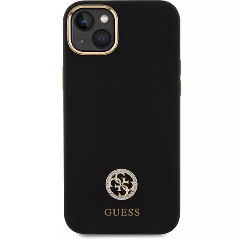 GUESS | GUHCP15M4DGPK | Cover posteriore | Apple | iPhone 15 Plus/14 Plus | TPU, silicone, microfibra | nero