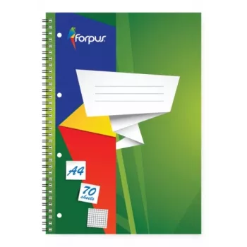 Blocco a spirale Forpus, A4/70, a quadretti, copertina morbida 0722-003