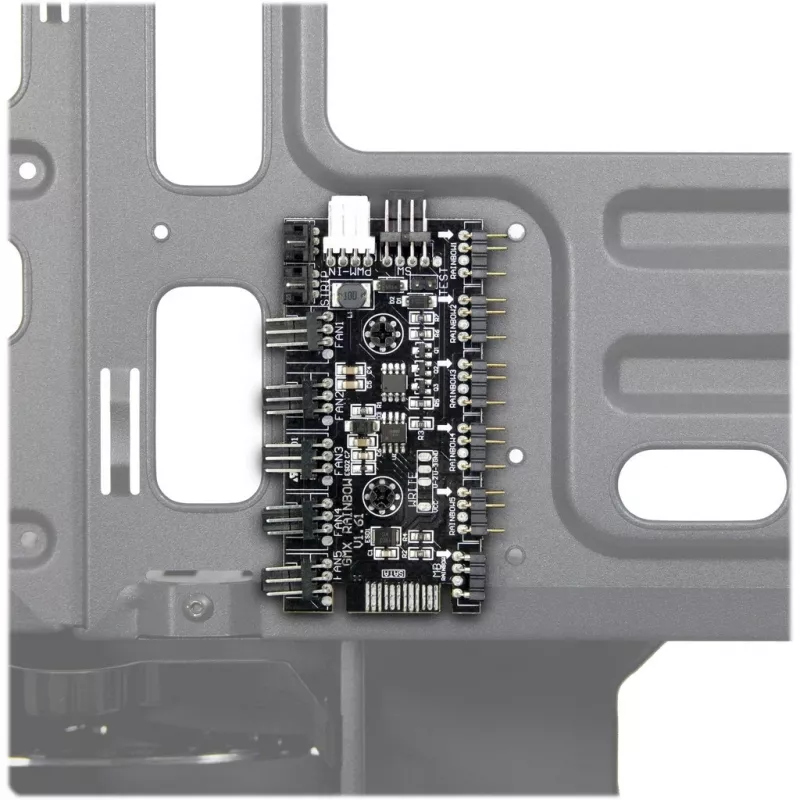 Case INTER-TECH X-608 INFINITY MICRO, microATX, RGB, pannello frontale e laterale in vetro temperato, senza alimentatore