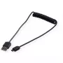 ROLINE Cavo a spirale USB 2.0 - A - Micro B - ST/ST 1,0 m - Schermato - USB 2.0 Type Micro B - 1 mm - Cavo a spirale (11.02.8317)