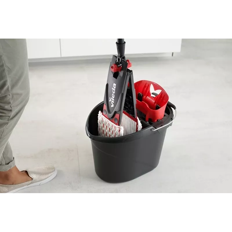 Lavapavimenti VILEDA Ultramax XL Box — testa rotante 360° in microfibra lavabile, pieghevole, per pavimenti duri