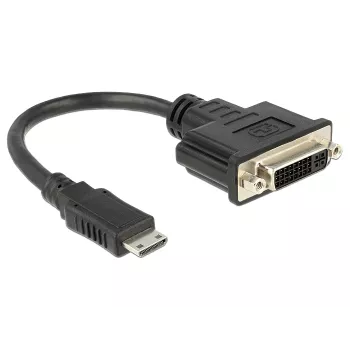 Adattatore per cavo video DeLOCK 65564 0,2 m HDMI Type C su DVI‑D nero