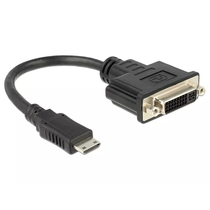 Adattatore per cavo video DeLOCK 65564 0,2 m HDMI tipo C su DVI‑D nero
