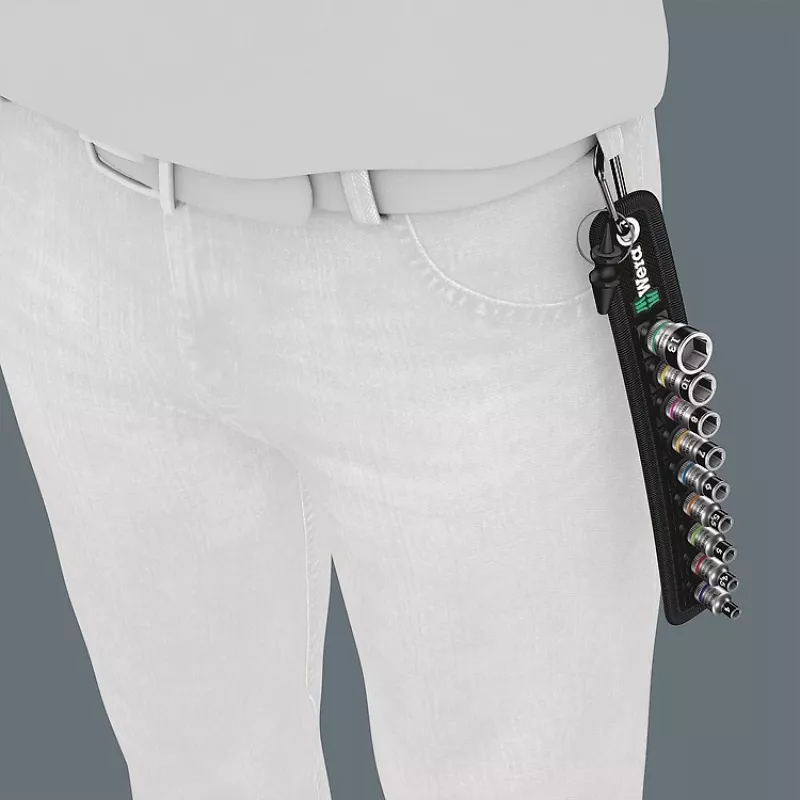 Belt A1 Zyklop set di inserti a bussola, 1/4 (nero, 10 pezzi, con funzione di ritenzione)