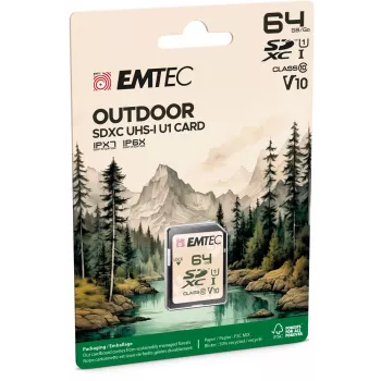 Memoria flash Emtec 64GB UHS-I SDHC V30/V10 Outdoor