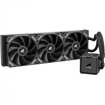 Dissipatore a liquido per CPU All-in-One Sharkoon S40, radiatore da 360 mm, nero
