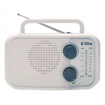 Radio Eltra DANA bianca – radio analogica portatile, design compatto da tavolo