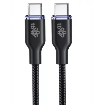 Cavo USB-C a USB-C 60W Glamour 1,5m nero