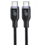 Cavo USB-C a USB-C 60W Glamour 1,5m nero