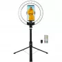LogiLink Ring light per smartphone con treppiede selfie stick, DM 20cm (AA0156)