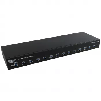 Hub USB ALLNET ALL-RM-19-USB3-HUB-13-A – hub rackmount USB 3.0 a 13 porte, 48,30 cm
