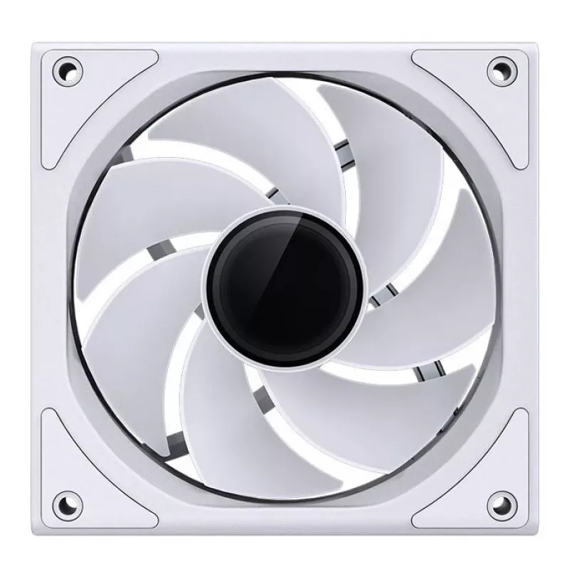 Ventola per case Jonsbo ZK-120W Reverse ARGB bianca da 120 mm PWM, cavo con guaina