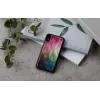 Custodia per smartphone iKins per iPhone XR — design fiori d'acqua, nero