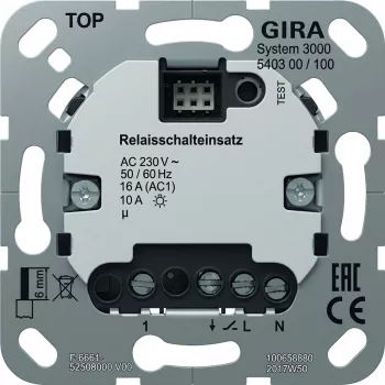 Inserto relè Gira System 3000 540300 — inserto di commutazione per illuminazione e carichi