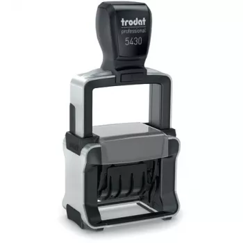 Timbro datario autoinchiostrante Trodat Professional 4.0 5430 con corpo in acciaio inox