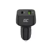 Caricabatterie da auto Green Cell CAD33, 42 W, USB-C PD + USB-A QC3.0, ingresso 12/24 V, uscita 5–12 V