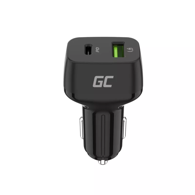 Caricabatterie da auto Green Cell CAD33, 42 W, USB-C PD + USB-A QC3.0, ingresso 12/24 V, uscita 5–12 V