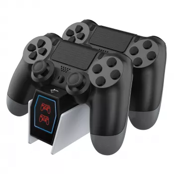 Stazione di ricarica White Shark PS4-0417 Dual-Ladestation per controller PS4