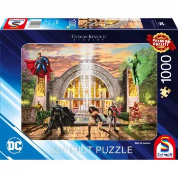 Thomas Kinkade Studios: DC Justice League - Hall Of Justice, Puzzle 1000 pezzi