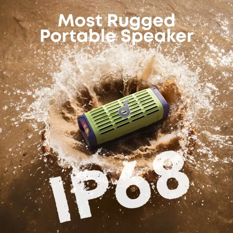 Altoparlante portatile Anker Soundcore Boom 3i — 50 W, Bluetooth, impermeabile, verde