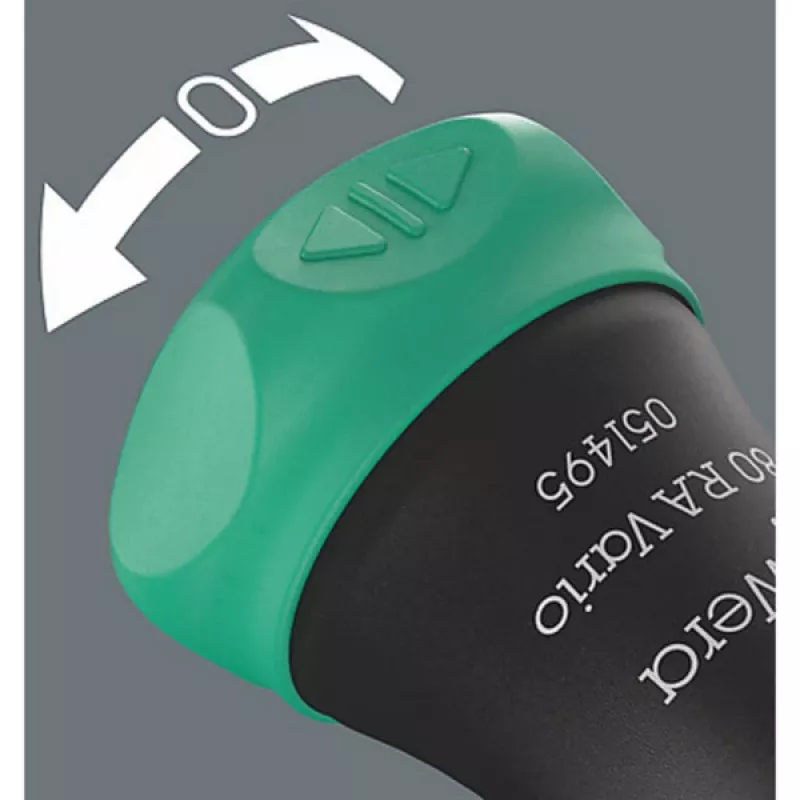 Wera 80 RA Vario 05051495001 impugnatura cacciavite a cricchetto, 113,5 mm, nero/verde