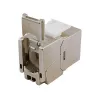 Jack Keystone Cat.6A schermato sottile, EQUIP 767223, senza attrezzi, RJ-45, piatto, argento, 8 pz.