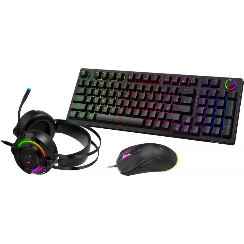 Set gaming Yenkee YGS 03 ECLIPSE 3-in-1 (tastiera, mouse, headset)