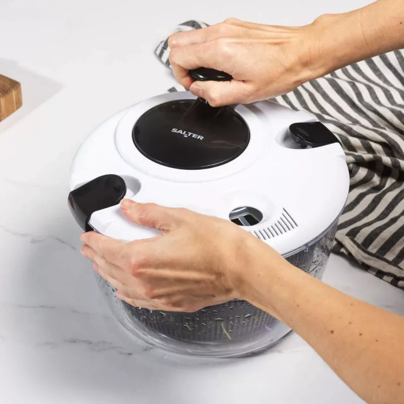 Centrifuga insalata Salter BW13899EU7 capacità 5 L, ciotola e cestello in plastica senza BPA