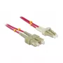 Cavo in fibra ottica DELOCK LC–SC 5 m, multimodale 50 µm, full duplex, viola