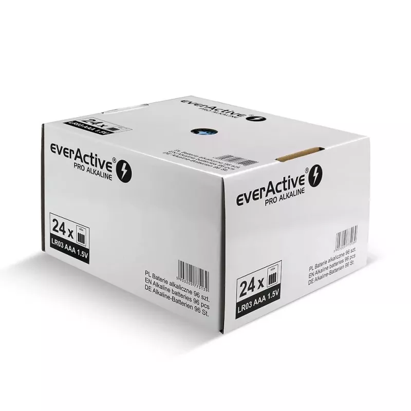 Batterie alcaline everActive AAA LR034BLPADIS – confezione da 96 pz.