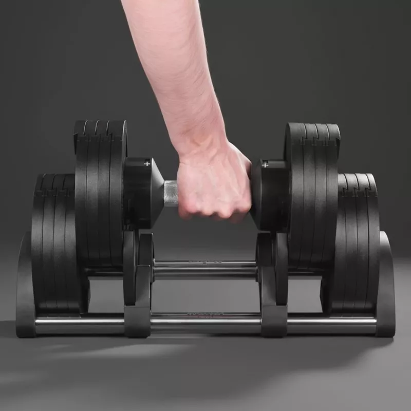 Manubrio in ghisa regolabile Rebel Active 36 kg, incrementi automatici da 2 kg