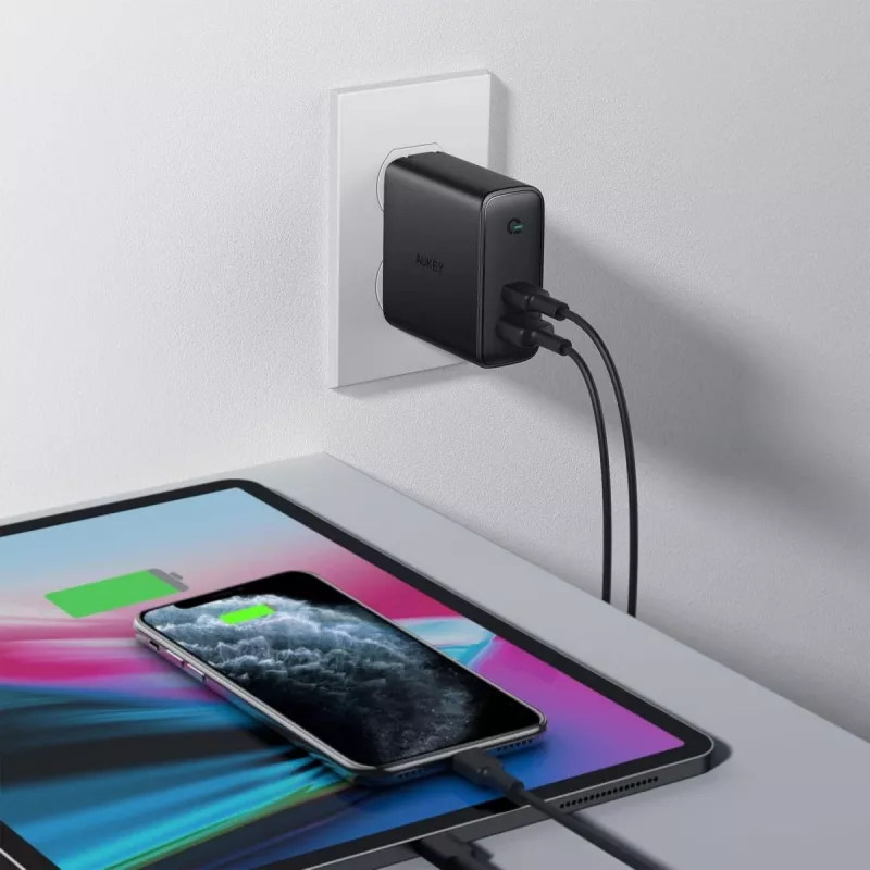 Caricatore da parete PA-D3 2xUSB Power Delivery (1xUSB+1xUSB C) 5,4A 60W Dynamic Detect