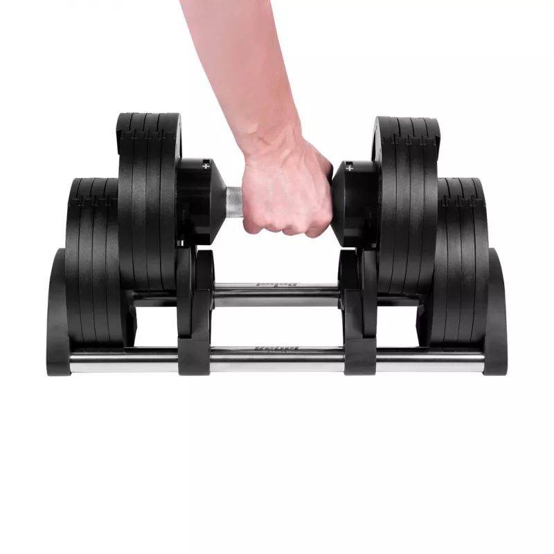 Manubrio in ghisa regolabile Rebel Active 36 kg, incrementi automatici da 2 kg