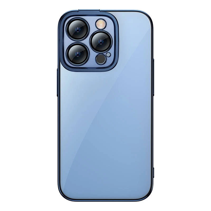 Custodia protettiva Baseus per iPhone 14 Pro – trasparente glitterata blu