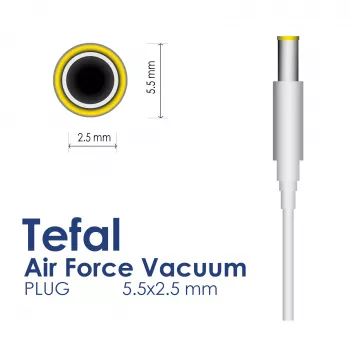 Alimentatore per aspirapolvere Tefal / Rowenta Akyga AK-PD-21, 29 V / 0,75 A, 21,75 W, 5,5 x 2,5 mm, 1,8 m, bianco
