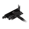 Adattatore staffa PCI low profile Akasa USB 3.1 Type-C - nero - adattatore - digitale/dati