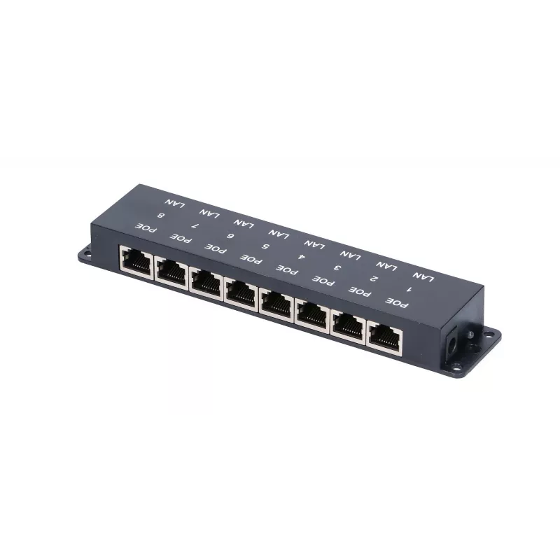 Extralink iniettore PoE 8 porte, 8x 100 Mb/s RJ45