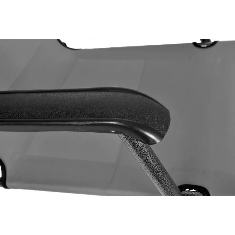 Sedia a sdraio da giardino pieghevole con cuscino Black Forest, grigio