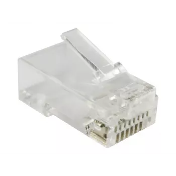 Connettore RJ-45 Alantec WT118, connettore maschio RJ45 dritto, Cat5e, U/UTP (UTP), bianco traslucido, confezione da 100 pezzi