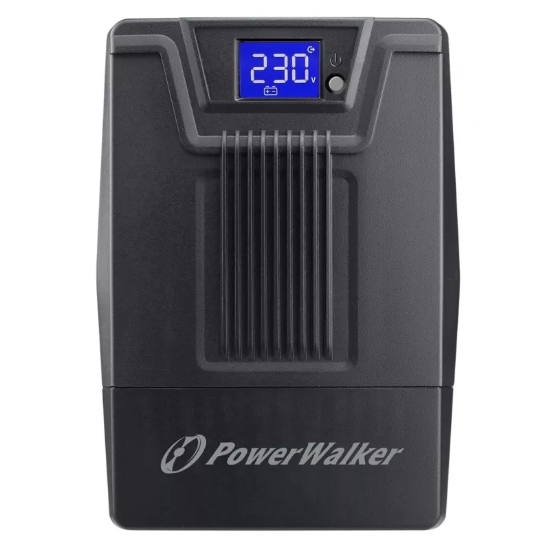 Gruppo di continuità PowerWalker VI 800 SCL FR — UPS Line-Interactive 0,8 kVA (480 W), 2 prese tipo E, USB, RJ-45/RJ-11, batteria 12V 9Ah, tower, nero