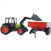 Trattore giocattolo Bruder Claas Nectis 267 F con rimorchio ribaltabile