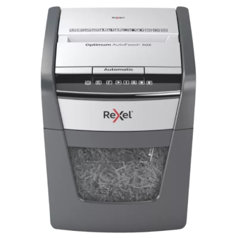 Rexel Optimum AutoFeed+ 50X distruggidocumenti con alimentazione automatica, taglio a particelle, P4