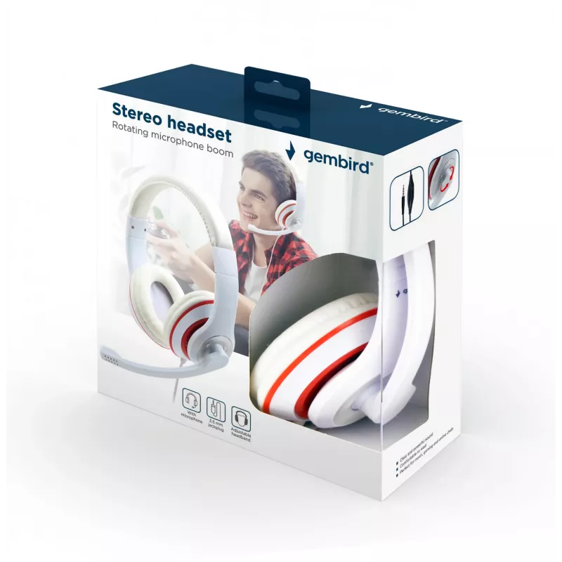 AURICOLARI STEREO BIANCO/MHS-03-WTRD GEMBIRD