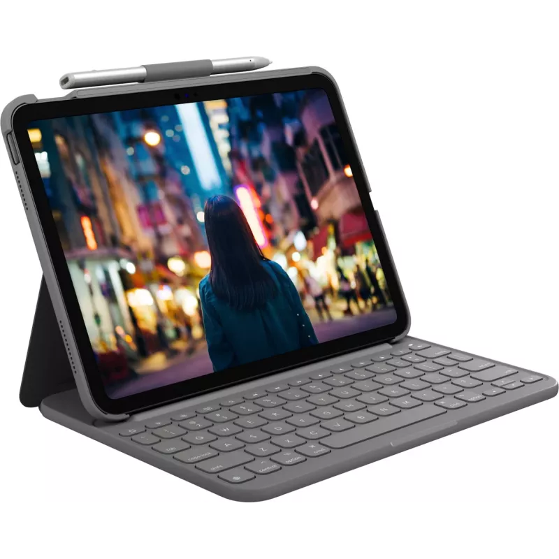 Logitech 920-011423 tastiera per dispositivi mobili QWERTZ tedesca Bluetooth grigio