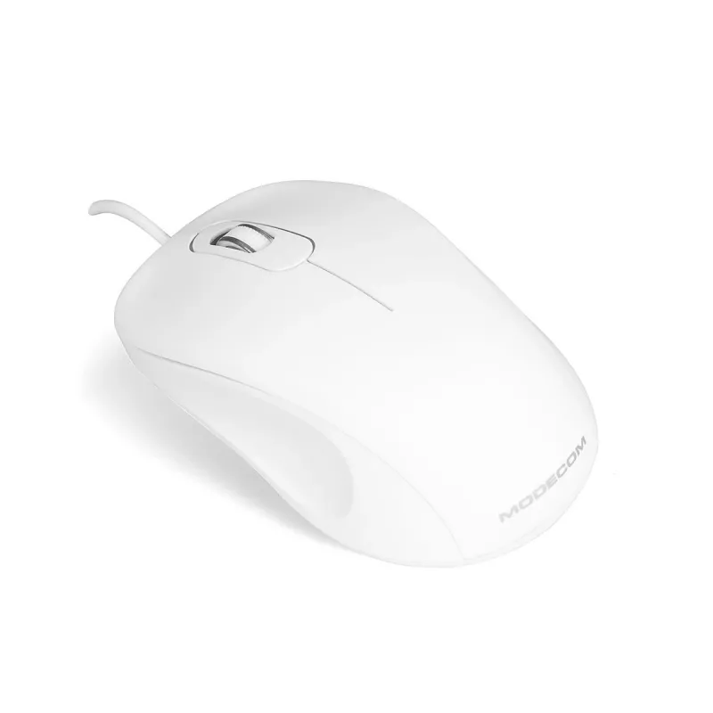MODECOM M10 M-MC-0M10-200 mouse (ottico, 1000 DPI, colore bianco) (M-MC-0M10-200)